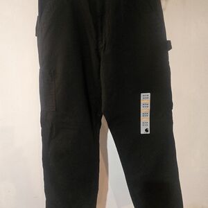 NWT carhartt original fit Black Canvas Work Dungarees 32x32